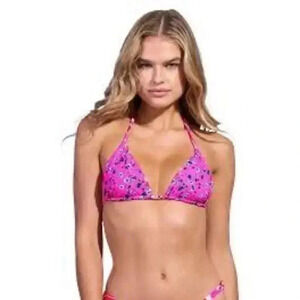 Revolve Maaji Reversible The Wave Balmy Sliding Triangle Swim Top in Pink Sz L